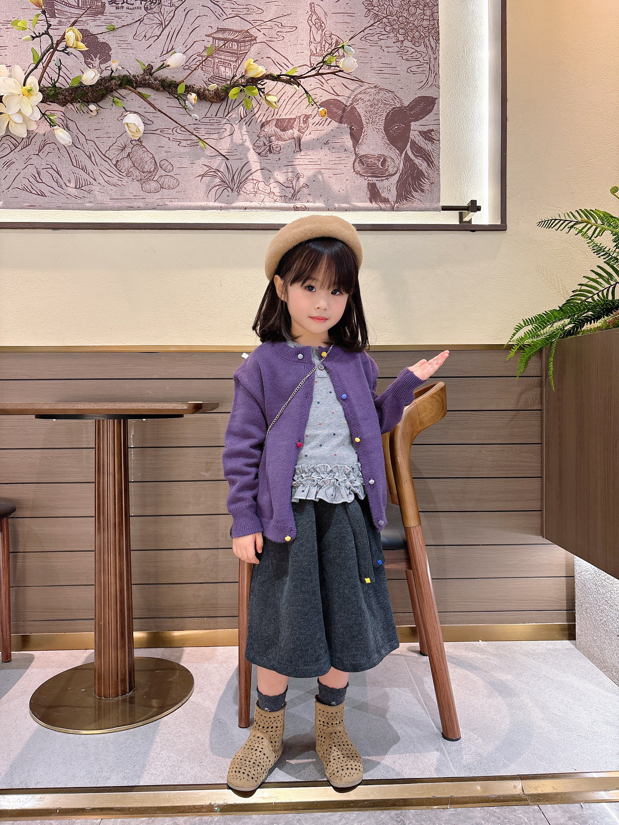 Customer photo for Cardigan + Base Layer + Shorts (3-Piece), 110cm