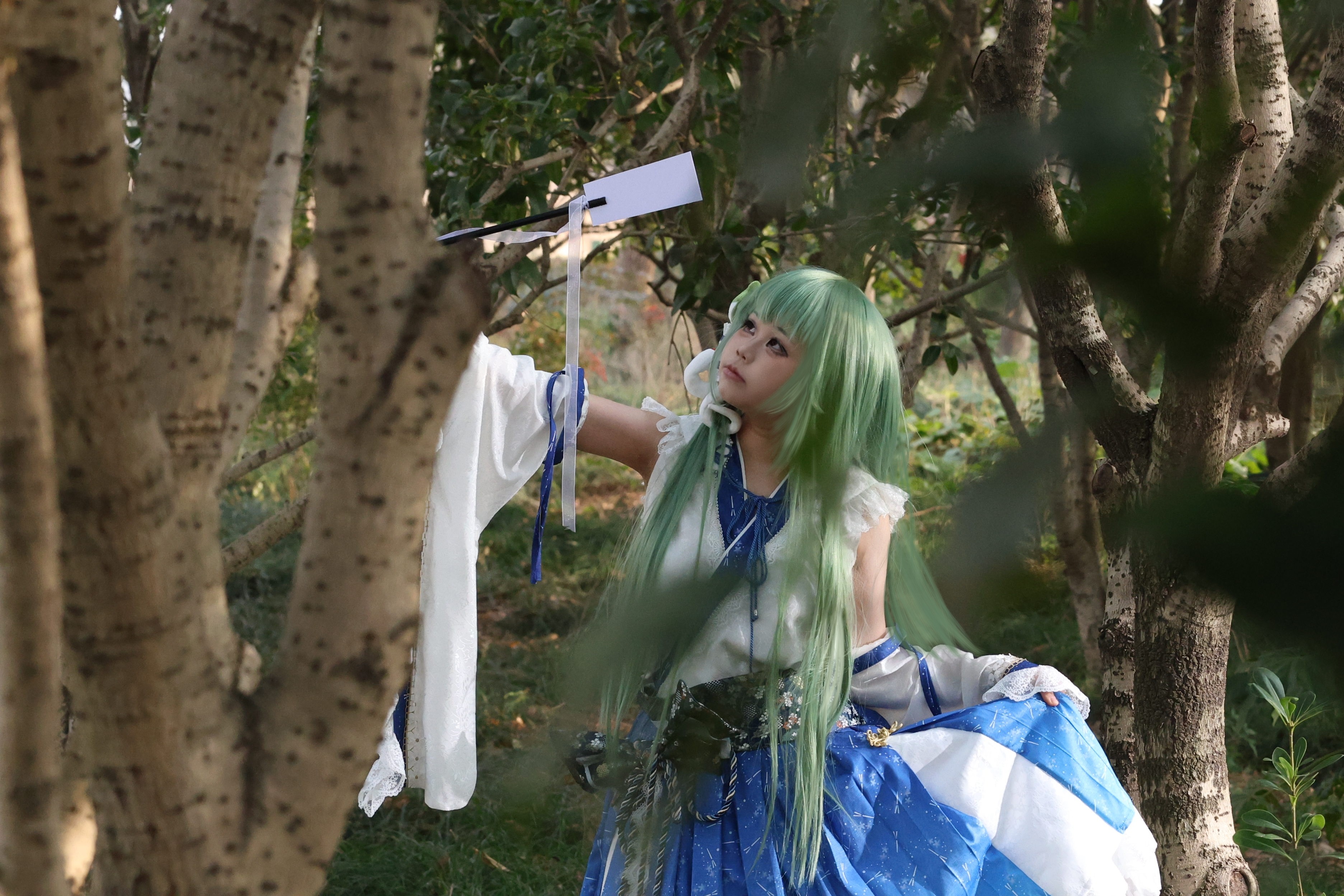 現貨】星雨魔法店原創東方Project二設東風谷早苗cosplay巫女服-淘寶