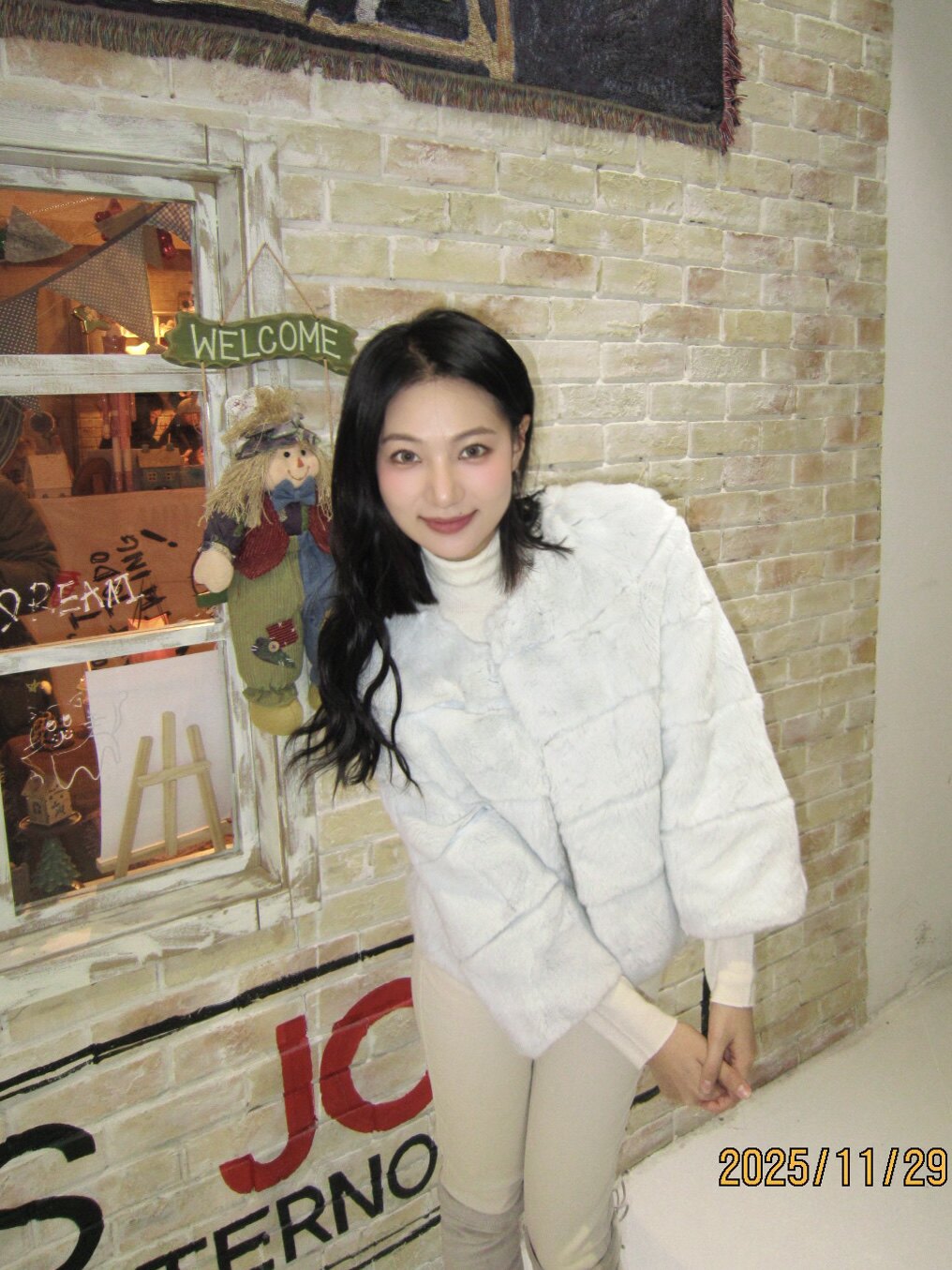 RUOYU若语半永久韩女裤 加绒修身设计保暖不臃肿 高腰小脚裤型拉长比例