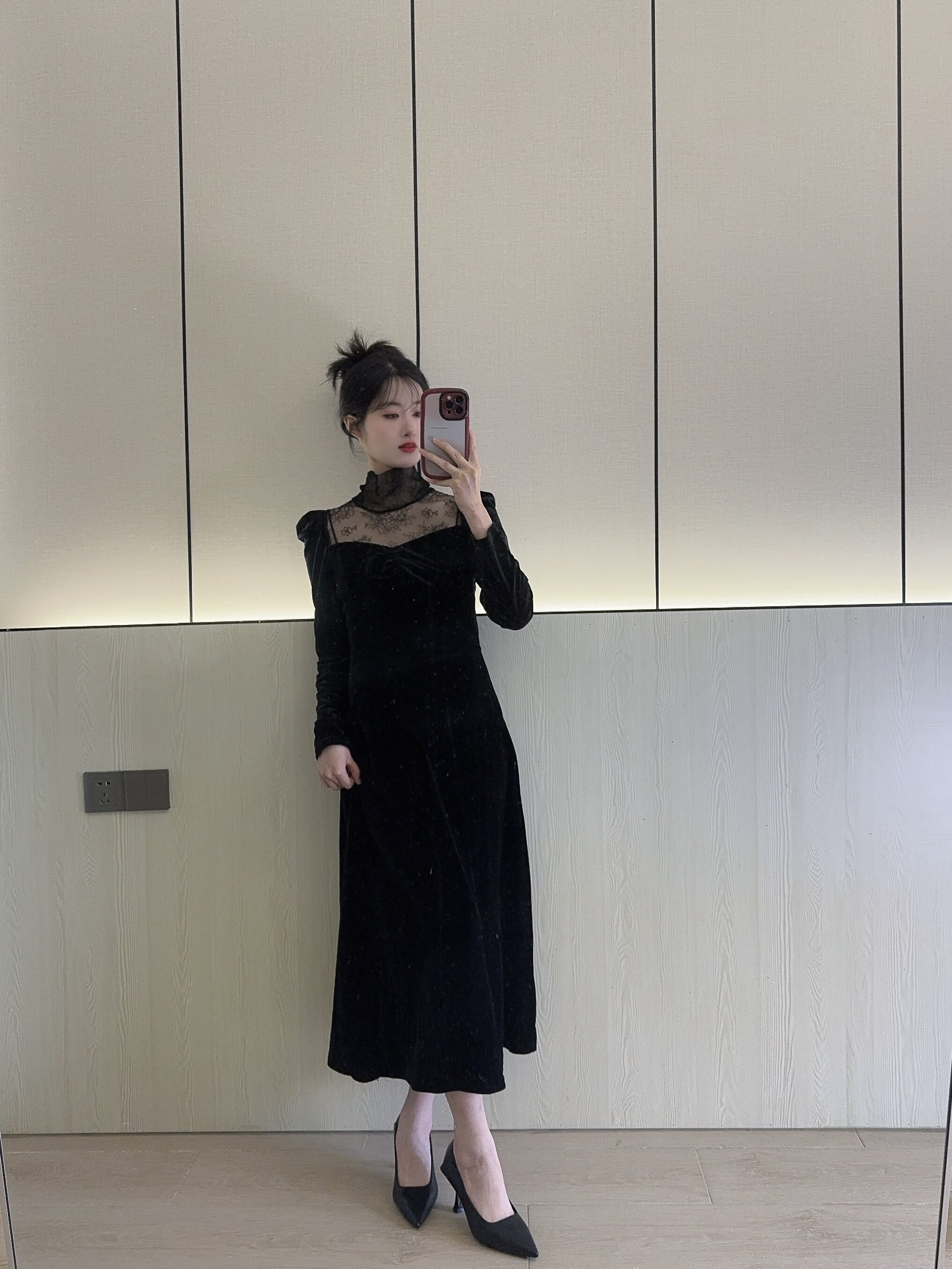 品淡法式通勤黑色高跟鞋 不累脚不磨脚设计 小码女鞋313233