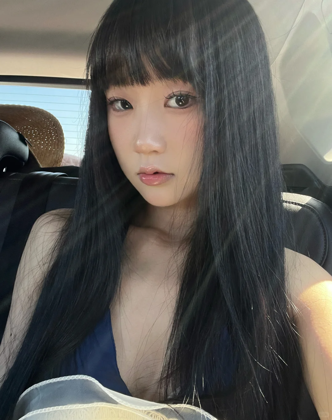 真我黑长直漫画齐刘海假发套 全真发整顶设计 自然隐形无痕贴合 长发飘逸顺滑