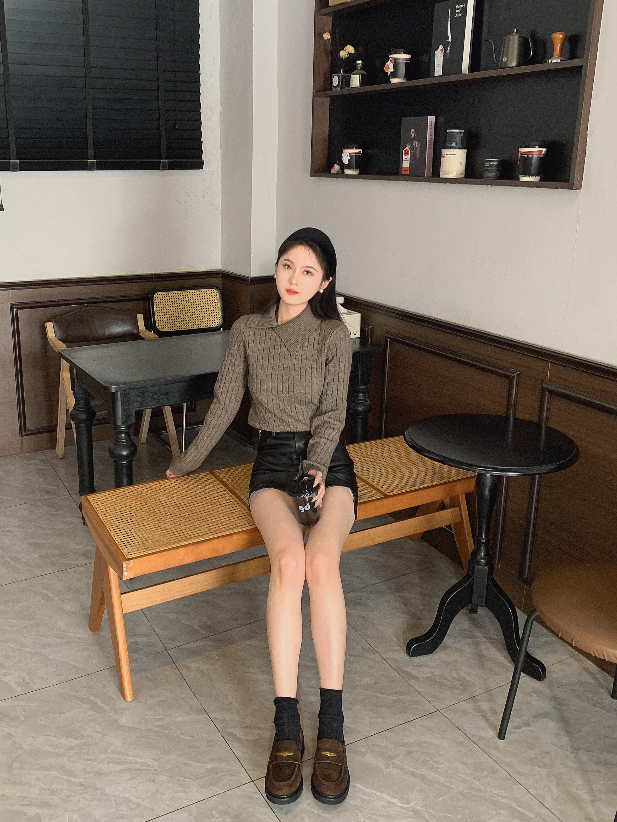 田曦薇同款百丽海鸥乐福鞋2.0 厚底增高设计拉长比例 真皮材质柔软亲肤