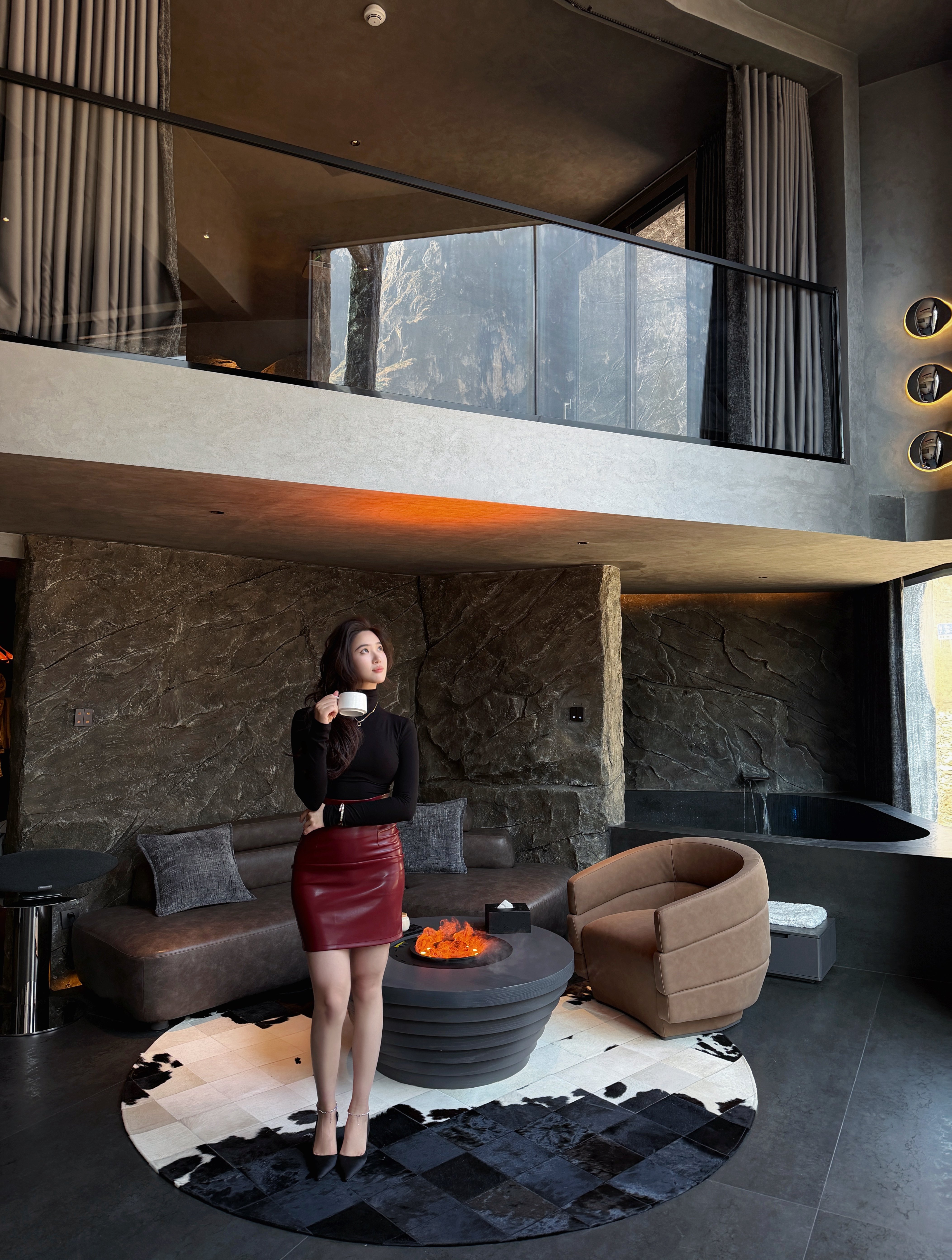 Young Girl Day韩系纯欲OL风 高腰显瘦PU皮包臀裙 中长款遮肉不压身高