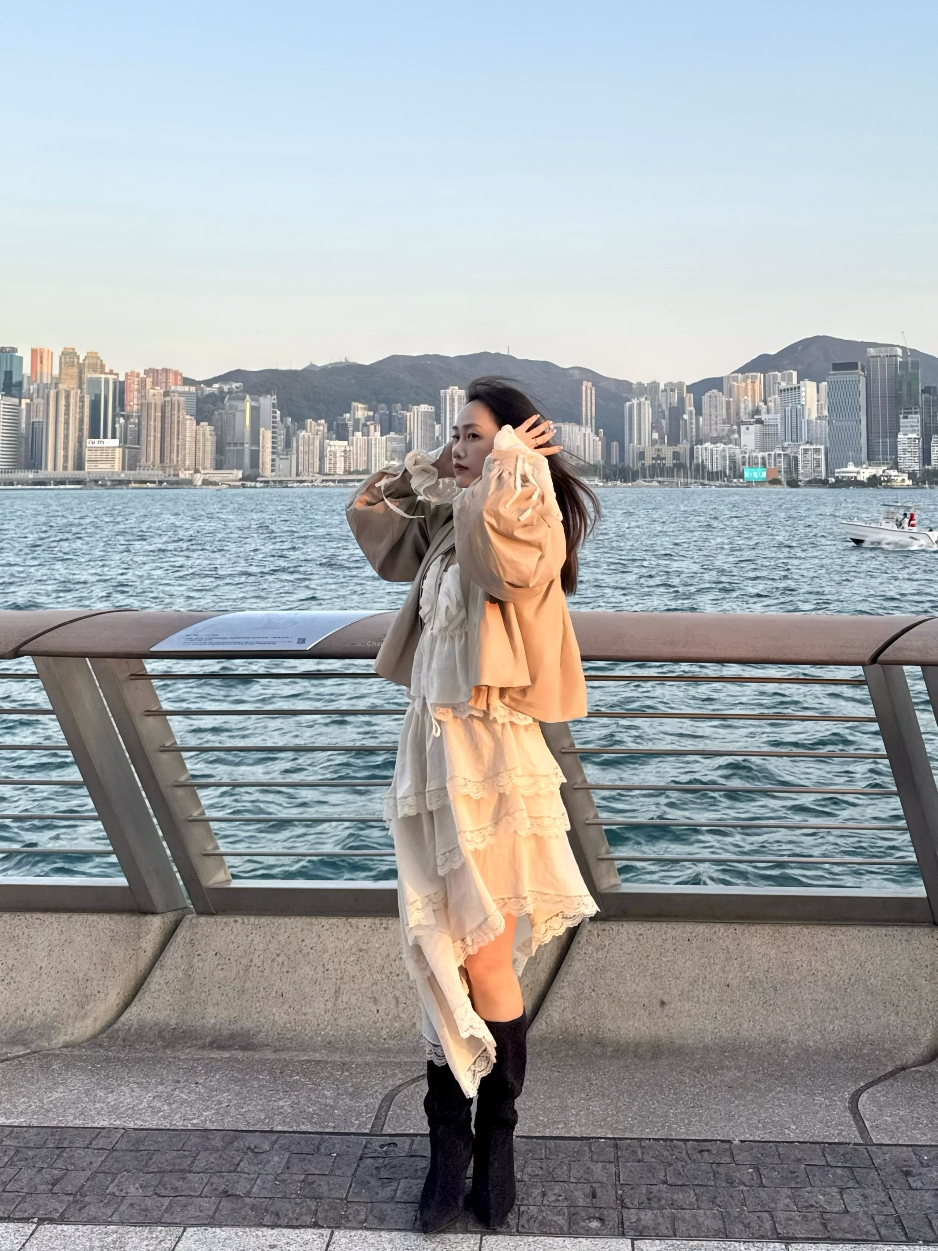 Le' Murmure冬季时尚羊反绒长筒靴堆堆设计慵懒随性 高跟拉长腿部比例