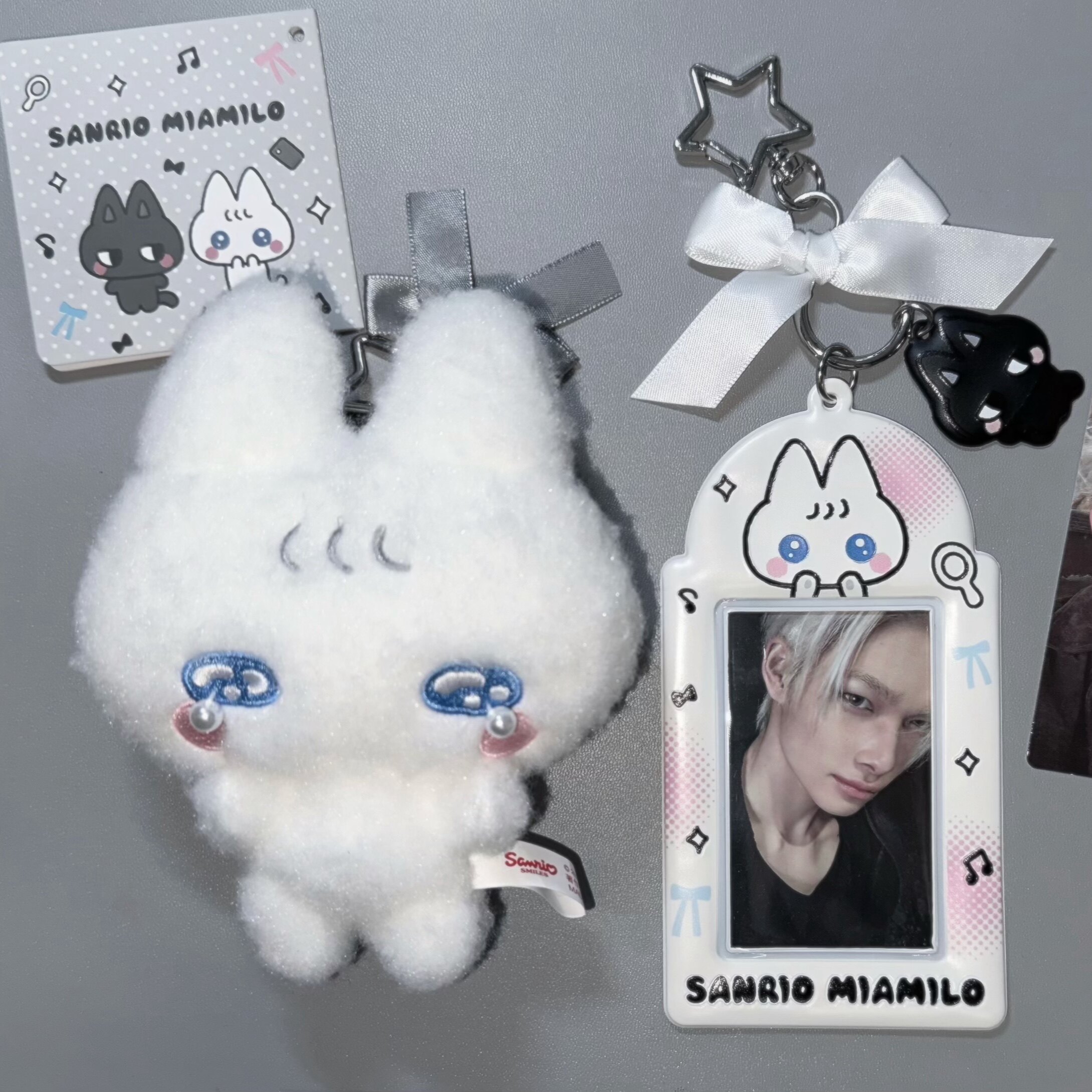 现货】Sanrio三丽鸥咪咪沐沐Miamilo毛绒玩偶磁吸挂件发夹卡套-淘宝