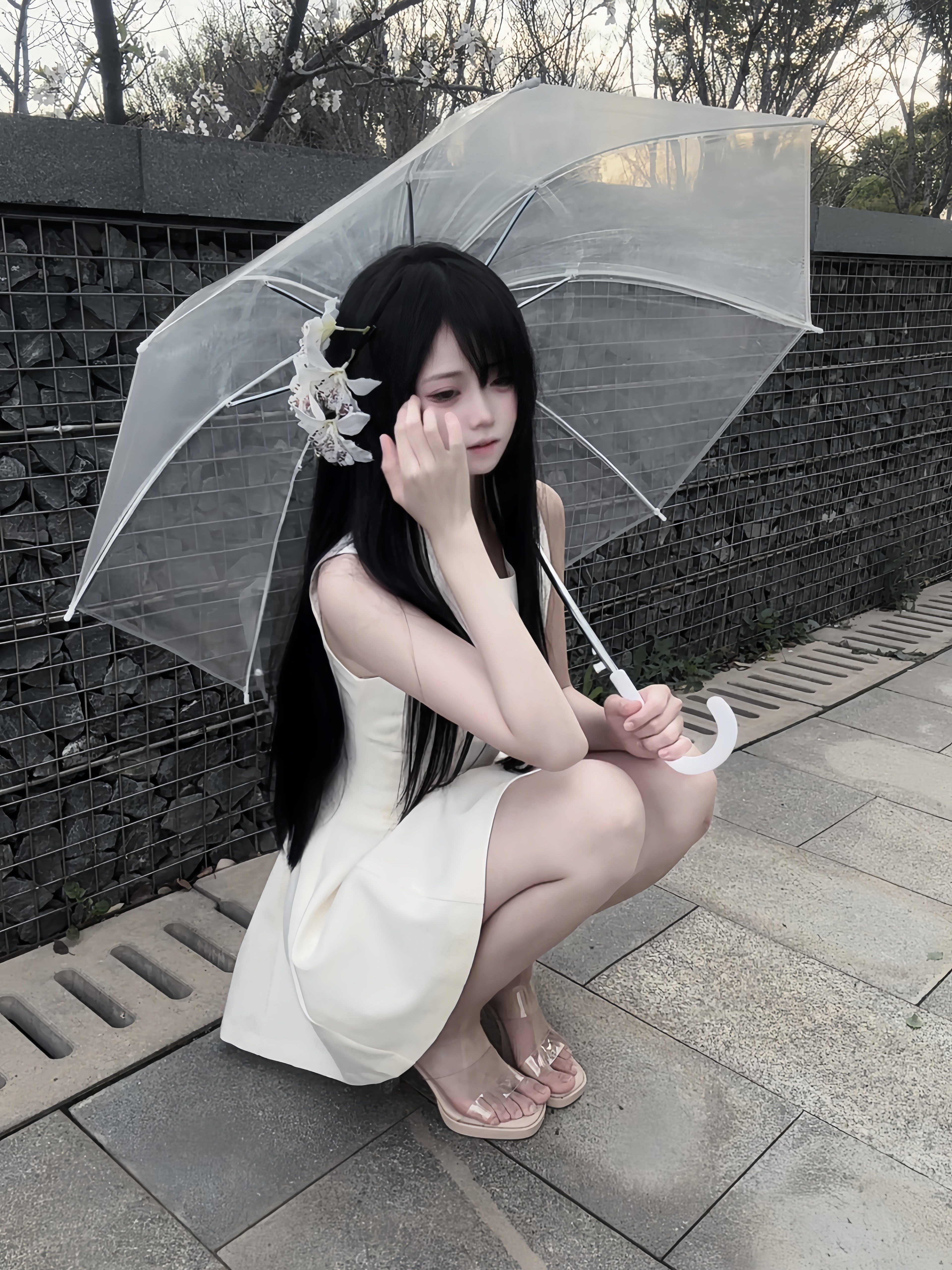 舒胡蕾夏日生日裙 法式无袖收腰设计 显瘦显高拉长比例 高级感气质满分