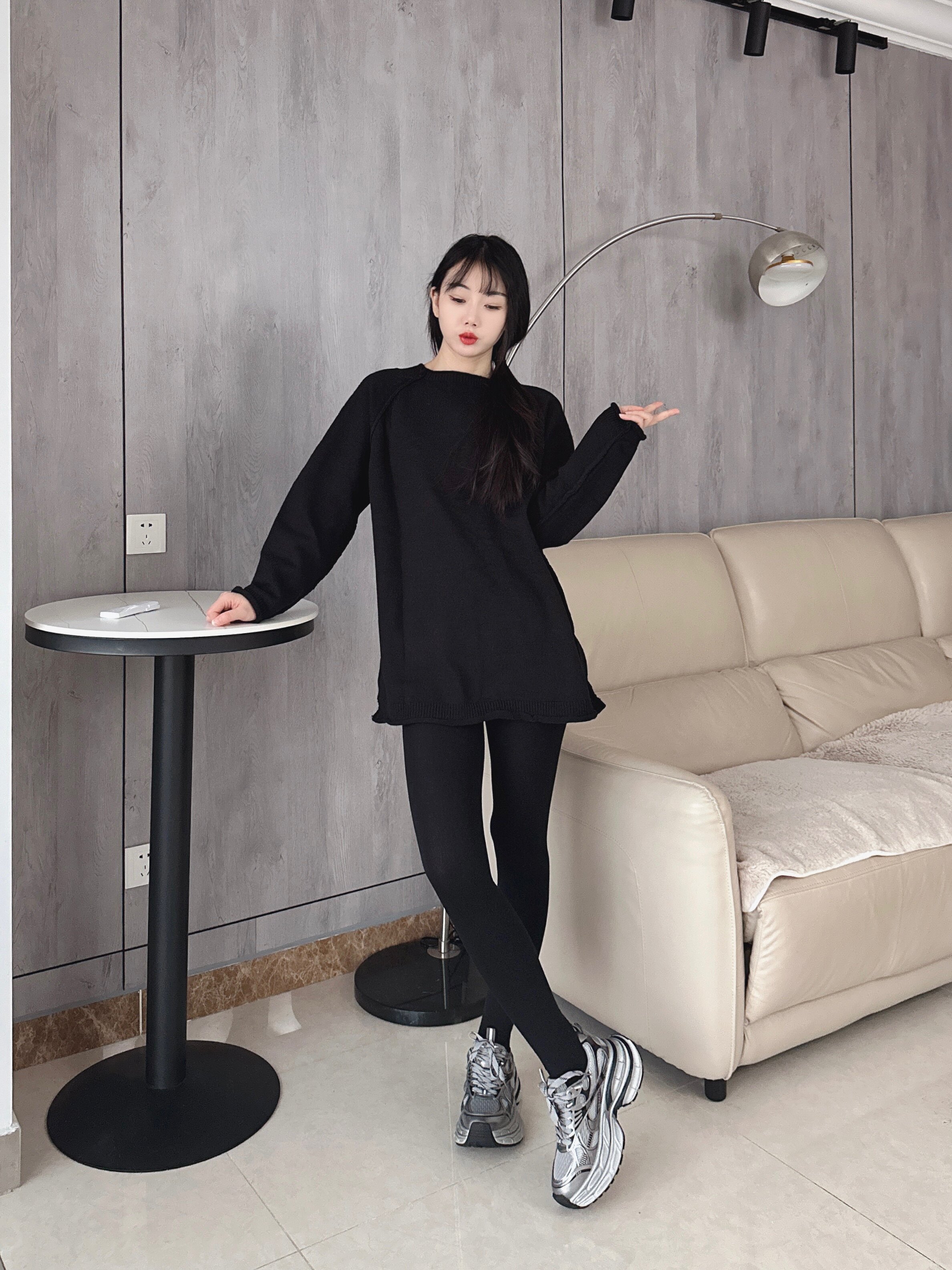 迪丽热巴同款骆驼银月老爹鞋 厚底增高拉长比例 银色系未来感十足