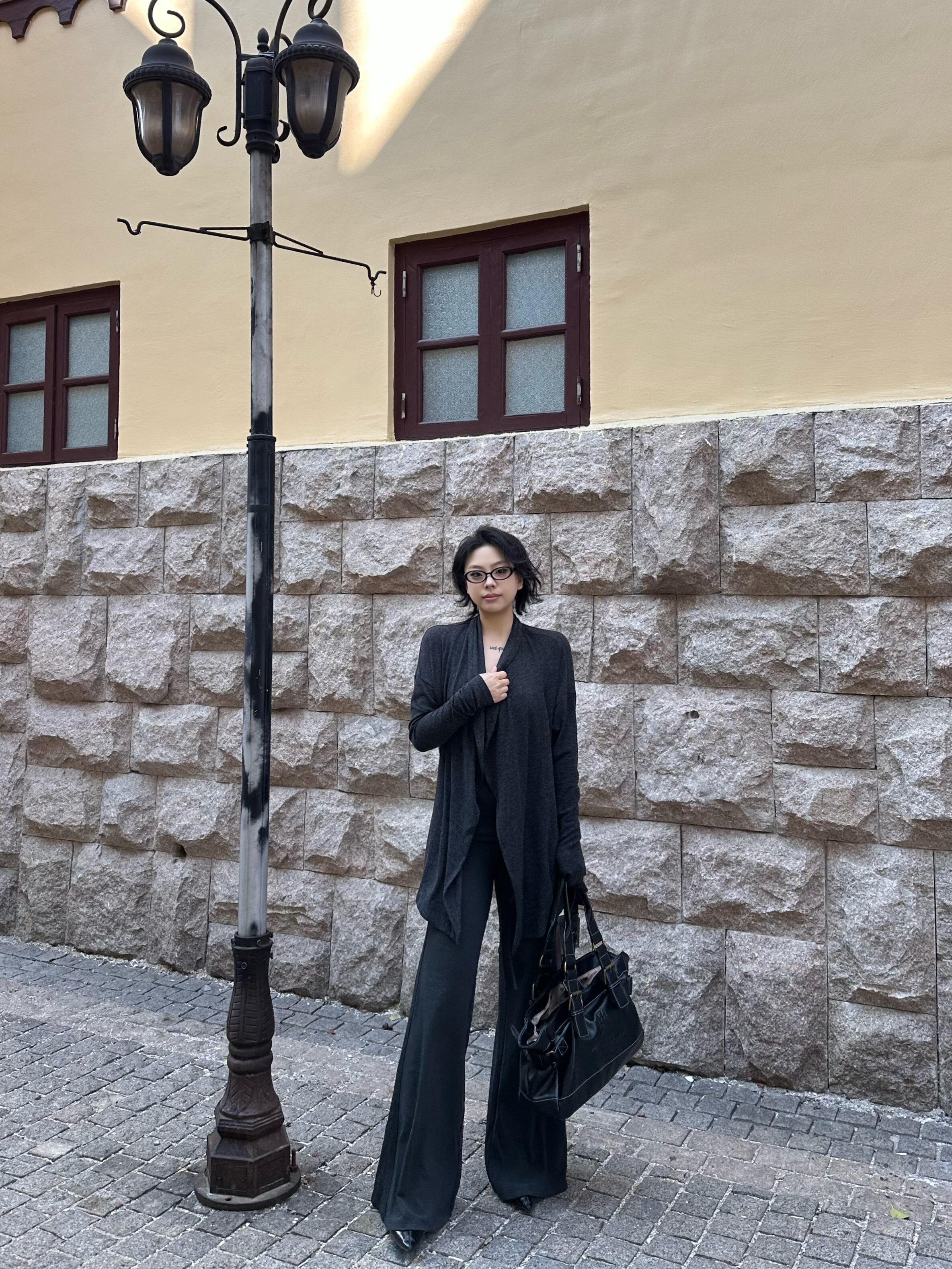 黑泽玄七2026春季微胖mm专属套装，吊带+开衫+休闲裤三件套宽松慵懒风遮肉显瘦