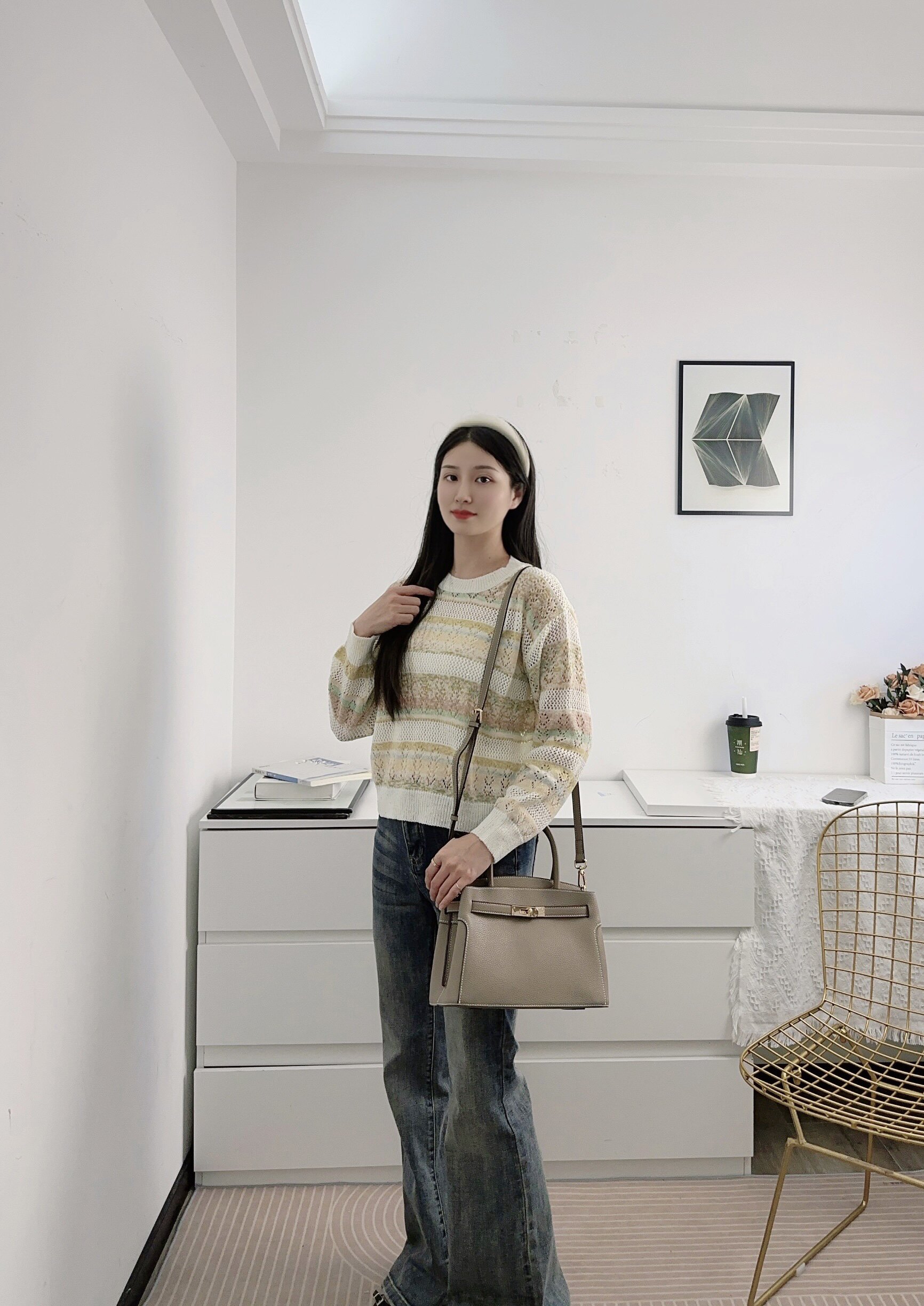 百丽鎏金岁月凯莉包 质感牛皮高级耐磨 大容量通勤 妈妈包婚包两用