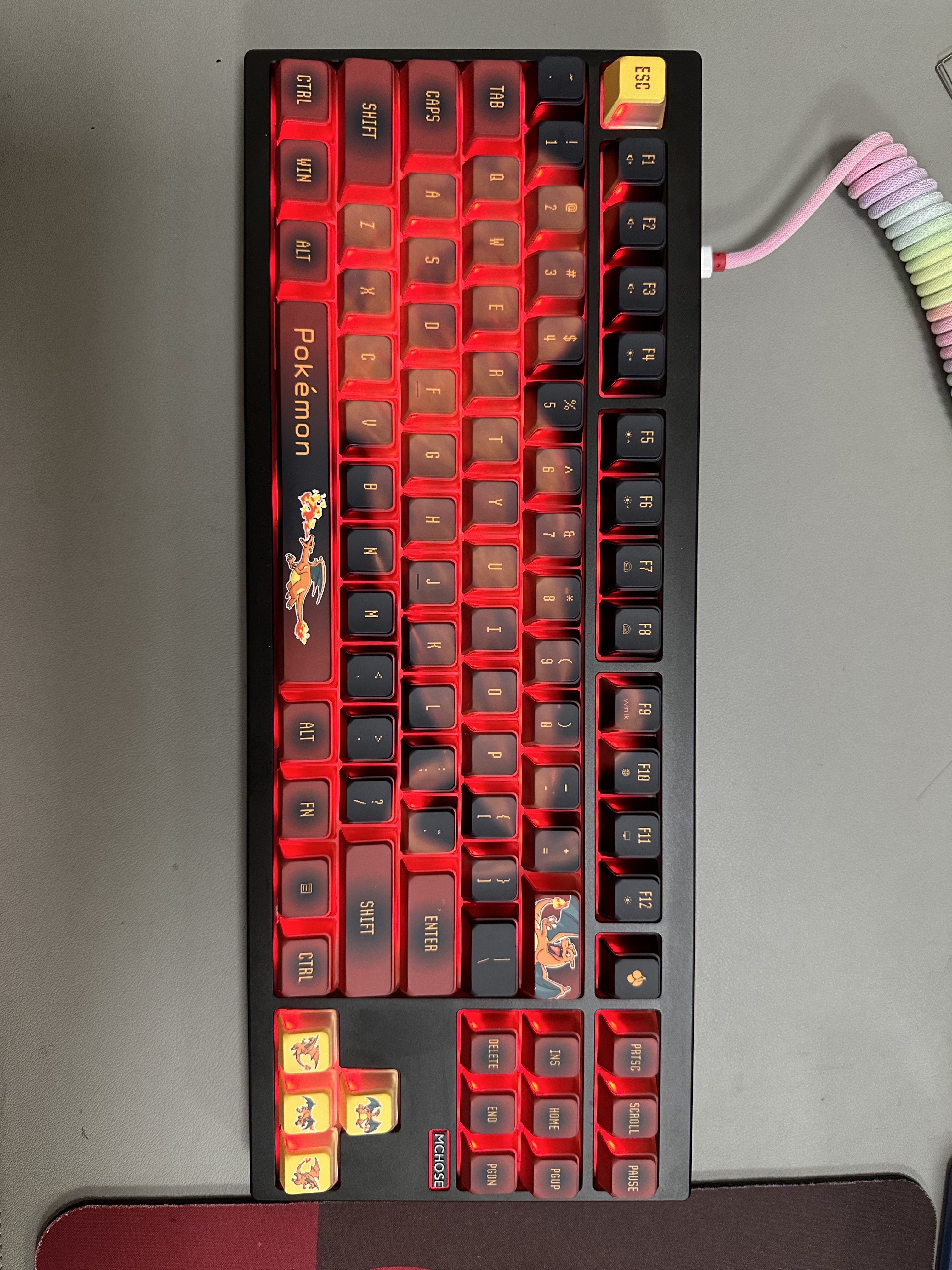 桃 CHERRY宝可梦键帽单个颗透光樱桃MX3.0S8.08.21.02.0S机械键盘帽