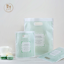 Exquisite mint stripe dig pocket small medium size 2 plastic packaging hand carry shopping gift clothing bag wholesale