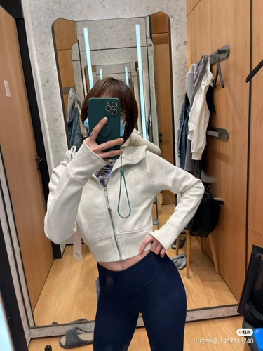 Lululemon Plus Velvet Full-Zipper Super Short Sling Scuba Scuba Full-Zip Copped Hoodie