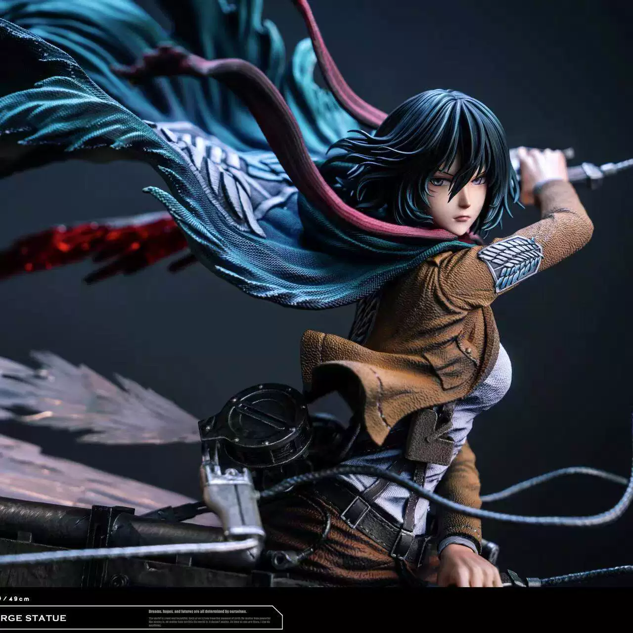 Фигура-статуя Spot July HertzStudio Атакующий титанов Mikasa Ackerman против титана-героя модель