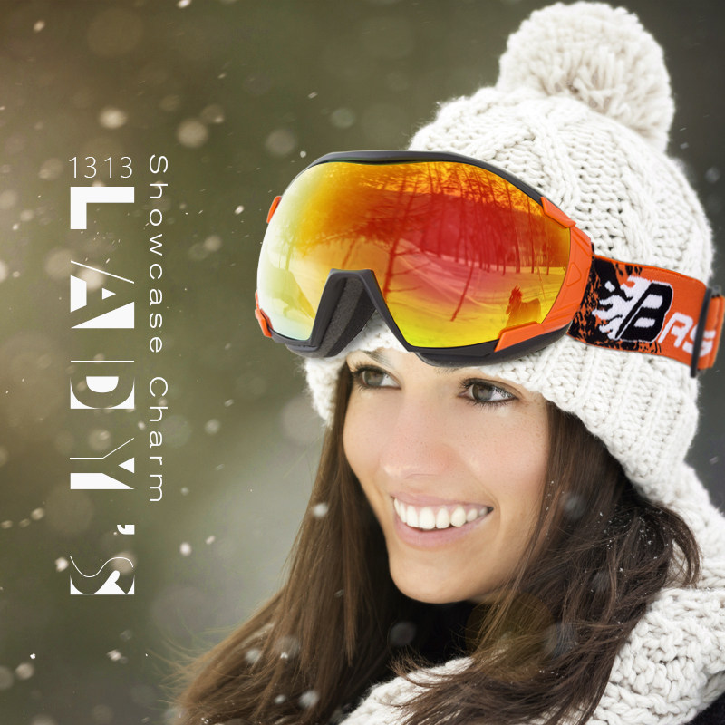 Buns Ski Glasses Outdoor Sports Spherical Anti-Fog Sunglasses Outdoor Mountaineering Skiing Mirror for men and women Adult models