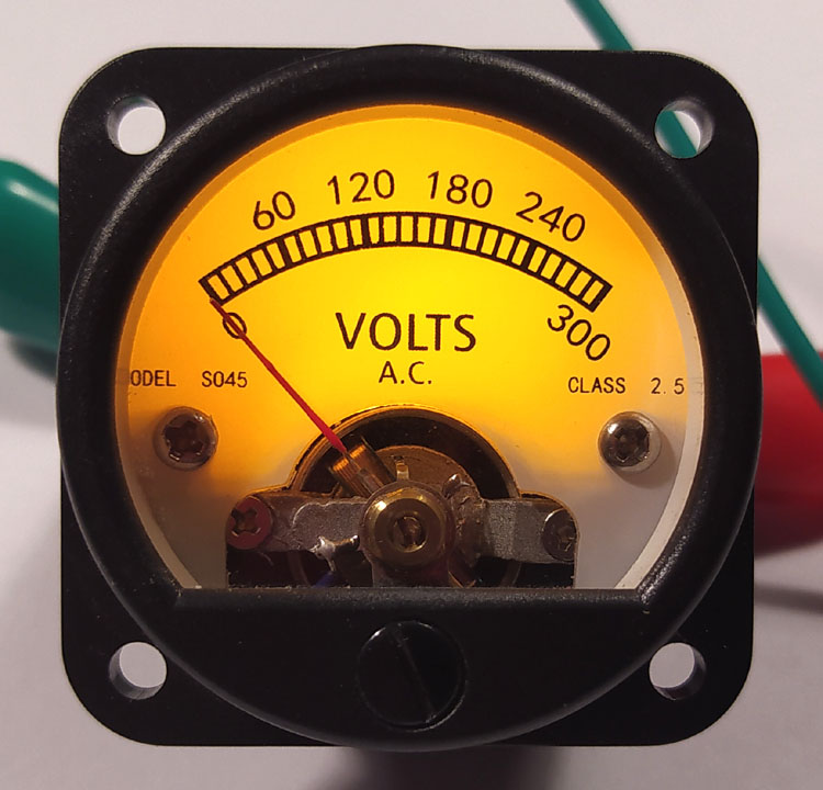 Yellow LED backlit AC voltmeter AC220V 300V SO45 power supply filter isolation transformer