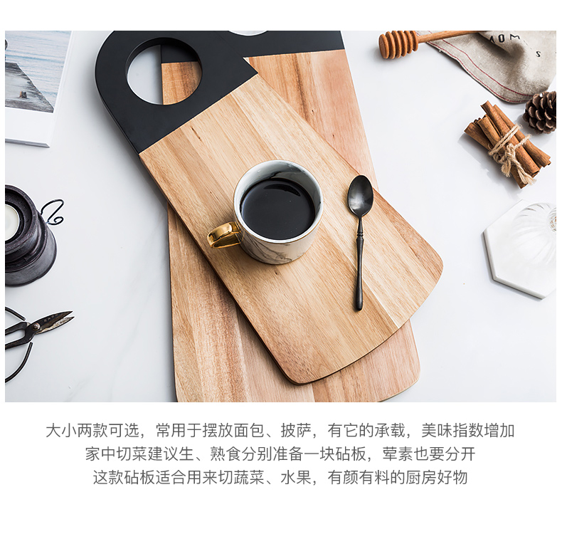 Porcelain soul home countertops chopping board, bamboo glue plate small acacia wood cutting board face plate cutting board, fruit chopping block