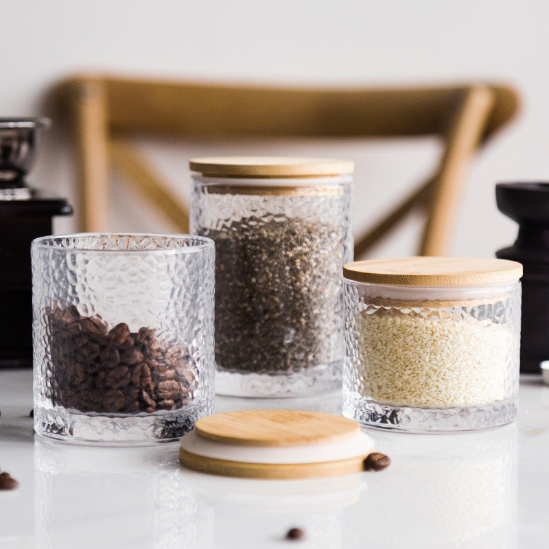 Porcelain soul snack jars, glass storage jar of northern wind food the receive dried fruit tea coffee beans seal GuanPing son