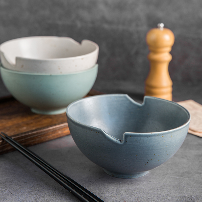 Japanese porcelain soul large ceramic bowl pull rainbow such as bowl mercifully rainbow such use large soup bowl household can put big bowls of salad bowl chopsticks