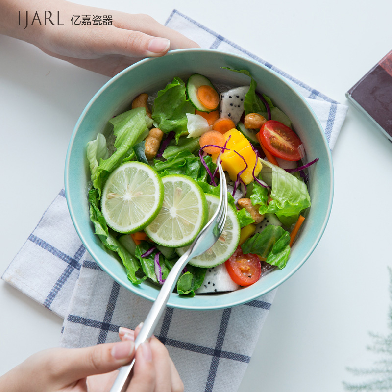 Ceramic tableware porcelain soul soup bowl big rainbow such as bowl bowl Nordic style single pack ice to crack glaze the food bowl