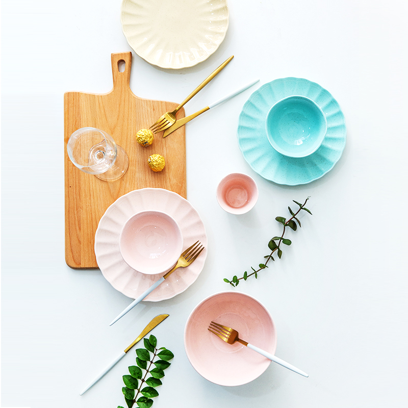 Creative household jobs ceramic cup noodles in soup bowl steak fruit bowl dessert dishes cup contracted move tableware