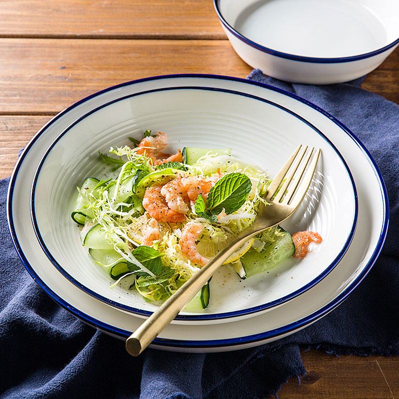 Porcelain soul household ceramic dish food dish tray is fish dishes circular cuisine creative nature of tableware