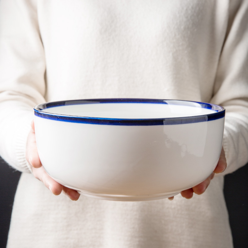 Porcelain soul home large ceramic microwave soup bowl rainbow such as bowl of fruit salad bowl creative nature of tableware