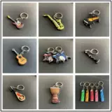 Ретро силиконовые музыкальные инструменты, брелок, сувенир