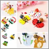 Мультяшные карточки, награда для детского сада с бабочкой, подарок на день рождения, пчела