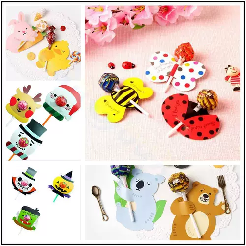 Мультяшные карточки, награда для детского сада с бабочкой, подарок на день рождения, пчела