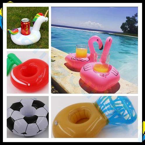 Flamingo floating cup holder water cola cup holder mobile phone holder swimming pool inflatable drink cup holder donut coaster