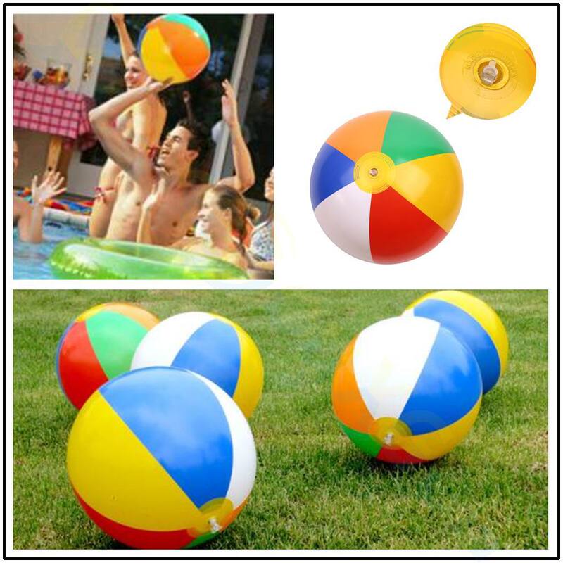 Colorful Inflatable Beach Ball Outdoor Water Play Ball Adult and Children's Swimming Pool Toy Kids Baby Early Education Ball Water Play Ball
