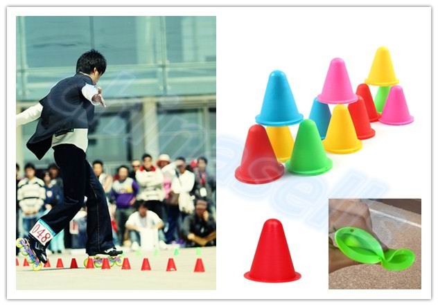 Roller skating pile flat pattern pile windproof round pile football training obstacle ice cream cone corner mark roller skating pile semi soft roller skating pile
