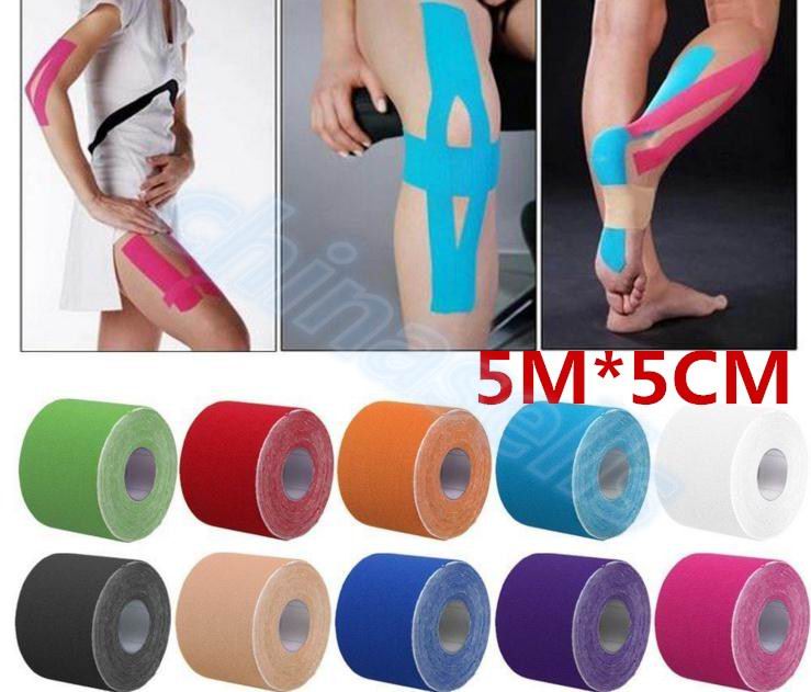 5cm * 5m BASKETBALL ELASTIC MUSCULAR EFFECT Intramuscular intramuscular adhesive Muscle Stickup Movement Physiotherapy Rubberized Bandage muscular sticker