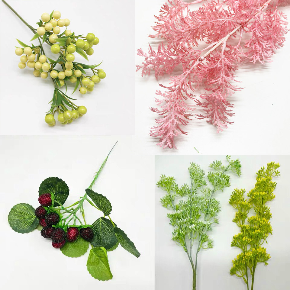 Naughty edge Eastern fence flower flower arrangement with ingredients foggy with rich and rich fruits Yang Mei frugson simulation of bunches pearl fruit berries