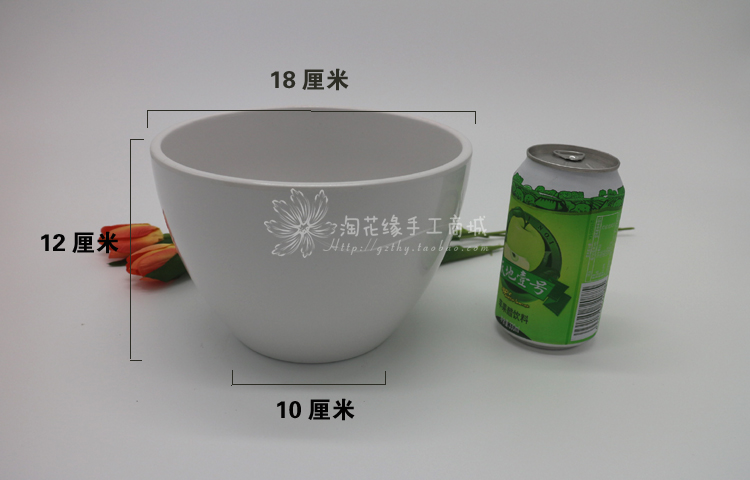 Chất liệu hoa lụa Hoa lụa sắp xếp bình hoa giả sứ cao cấp chậu hoa Hoa dày trắng bát lớn - Vase / Bồn hoa & Kệ chậu trồng cây thông minh