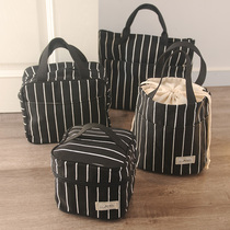 Good quality lunch box bag heat preservation portable lunch bag bag cloth bag round belt rice bag information bag Mommy bag