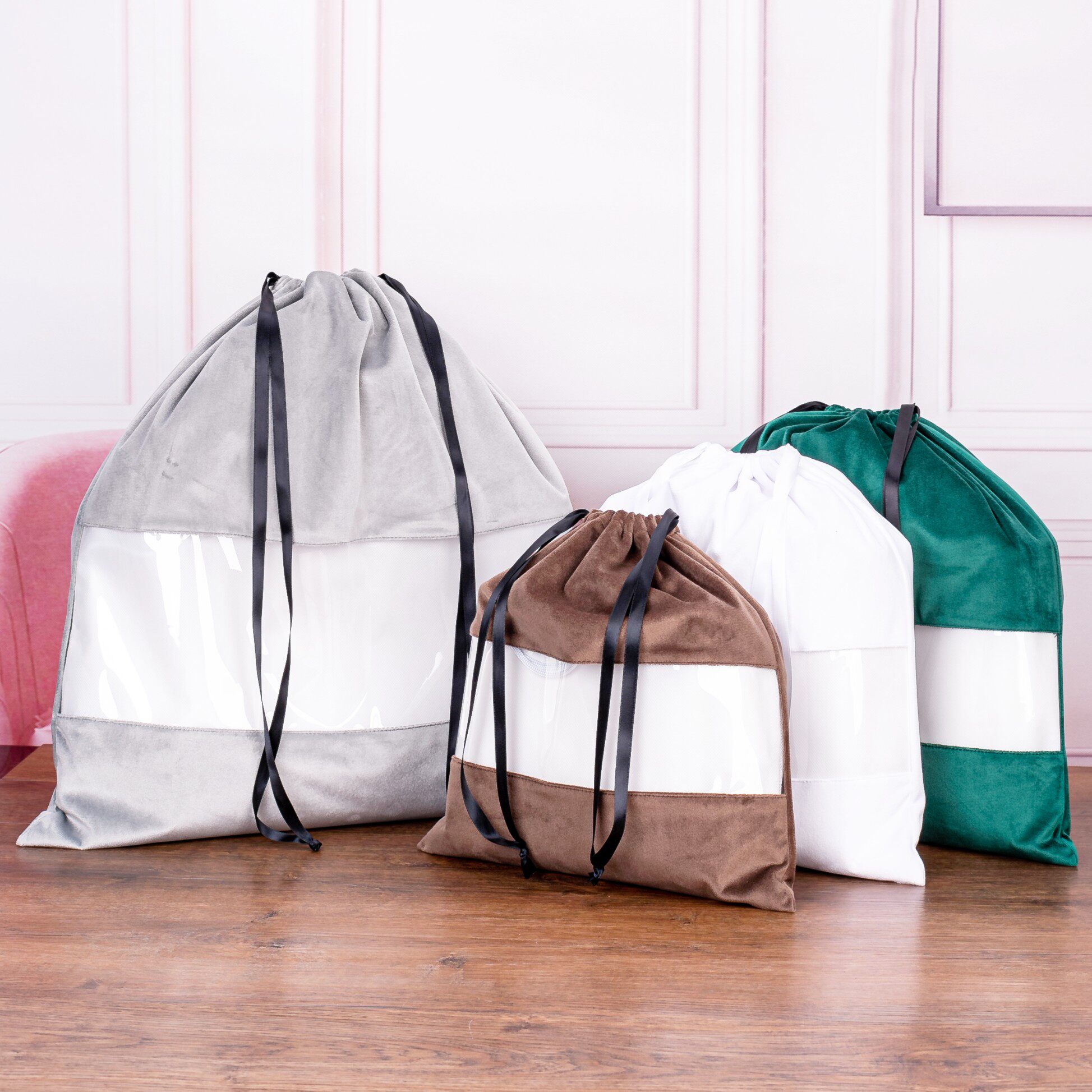 Luxury bag Bag Dust Bag Transparent Bag bag Velvet Bouquet Pocket Leather Bag Leather Bag cashier Damp Damp