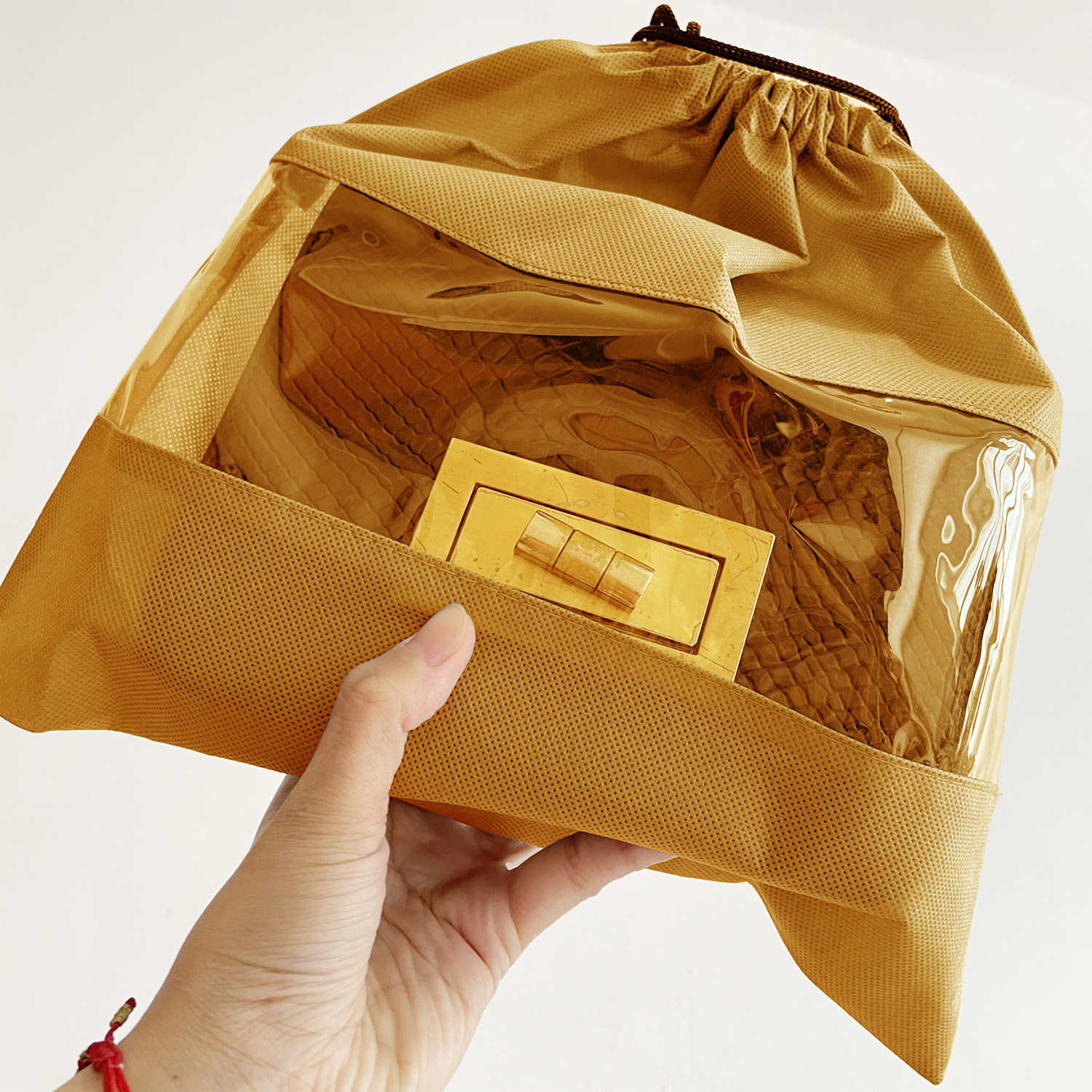 Bag storage bag big-name luxury handbag collection moisture-proof protection school bag dust-proof transparent drawstring mouth