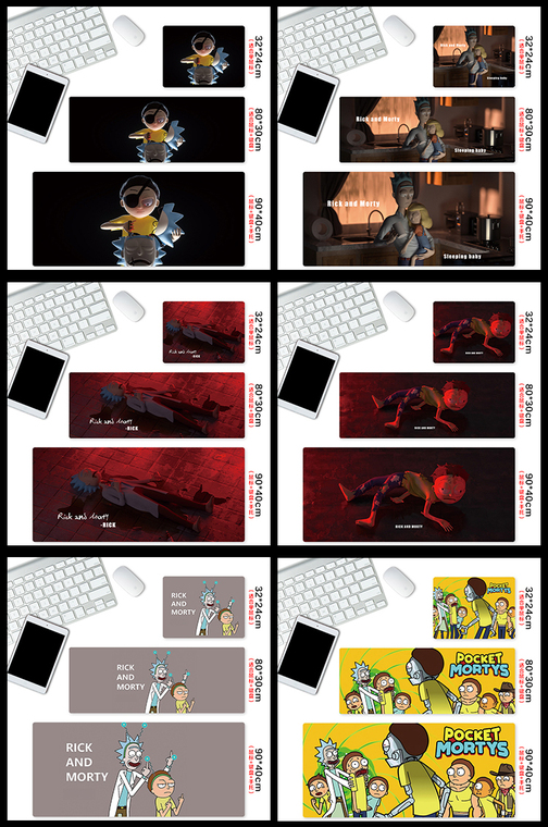 Rick And Morty Large Gaming Mousepad, Desk Mat (5mm, 900x400mm) Phone Case