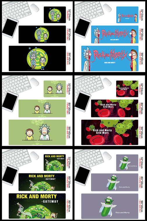 Rick And Morty Large Gaming Mousepad, Desk Mat (5mm, 900x400mm) Phone Case