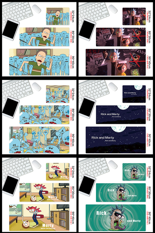 Rick And Morty Large Gaming Mousepad, Desk Mat (5mm, 900x400mm) Phone Case