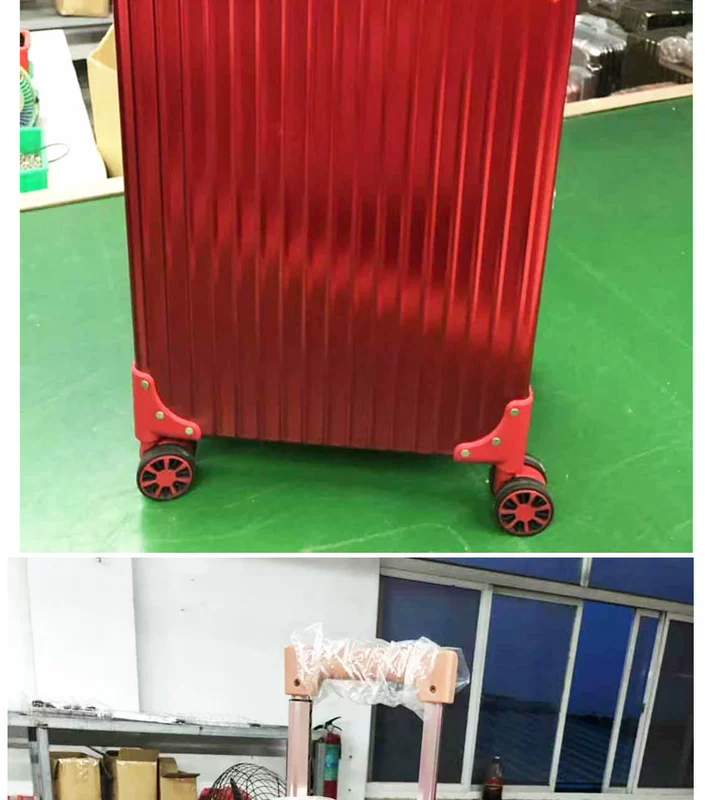 Nhà máy trực tiếp 2019 mới đúng góc tất cả nhôm hợp kim xe đẩy trường hợp 20 inch nội trú vali màu đỏ vali - Va li
