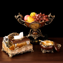 European fruit tray three-piece living room home modern creative retro dried fruit tray candy tray high-end coffee table ornaments