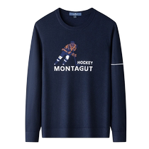Montagut 22 Autumn and Winter Knitted Sweater Mens Design Fashion Casual Round Neck Pullover Bottoming Shirt MTG
