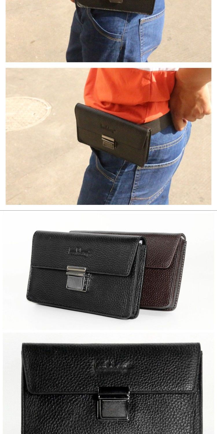 Chính hãng Bao Li Đặng 4.0 / 5.5 / 6.4 / 6.6 inch đeo đai điện thoại di động bỏ túi hai lớp điện thoại di động đa chức năng túi louis vuitton nữ