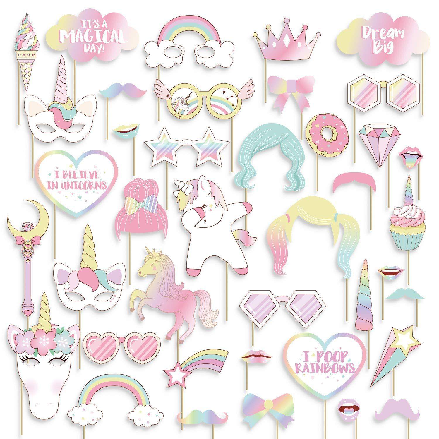 (Meow Meow props)Unicorn birthday wedding funny creative classmate party KTV party photo props