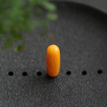 Shangshi Qingling natural amber beeswax chicken oil yellow old beeswax celadic beads bucket bead waist bead drum bead pendant choker