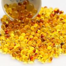 Shangshi Qingling natural amber worm loose beads round beads ring beads ring noodles Bodhi accessories Buddha beads diy bracelet popular science