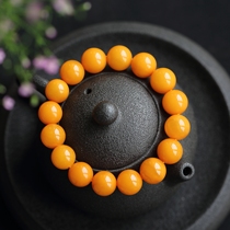 Shangshi Qingling beeswax handstring old honey chicken oil yellow Natural old wax Baltic Amber bracelet for men and women