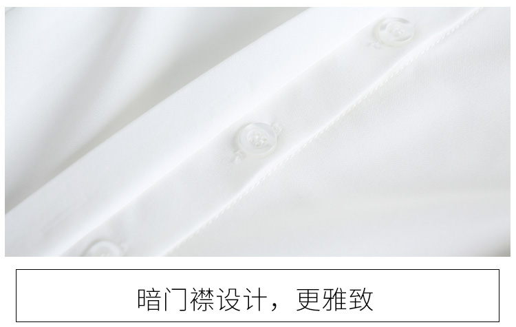 Han Fan thắt nơ công sở áo sơ mi công sở chạm đáy tự trồng voan áo sơ mi nữ dài tay sơ mi nữ dài tay đẹp